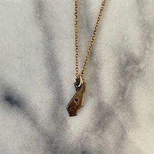 Gold California Pendant Necklace